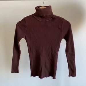 Brown turtle neck sweater